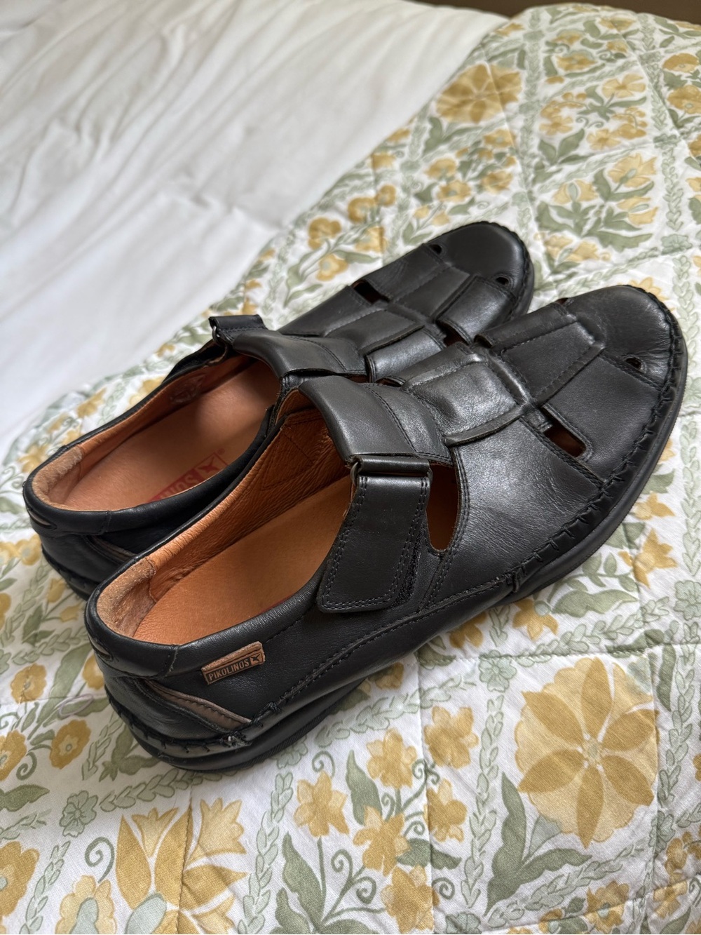 Pikolinos Tarifa Sandal Black‎ Leather Dad Casual Outdoor size 44 10 10.5